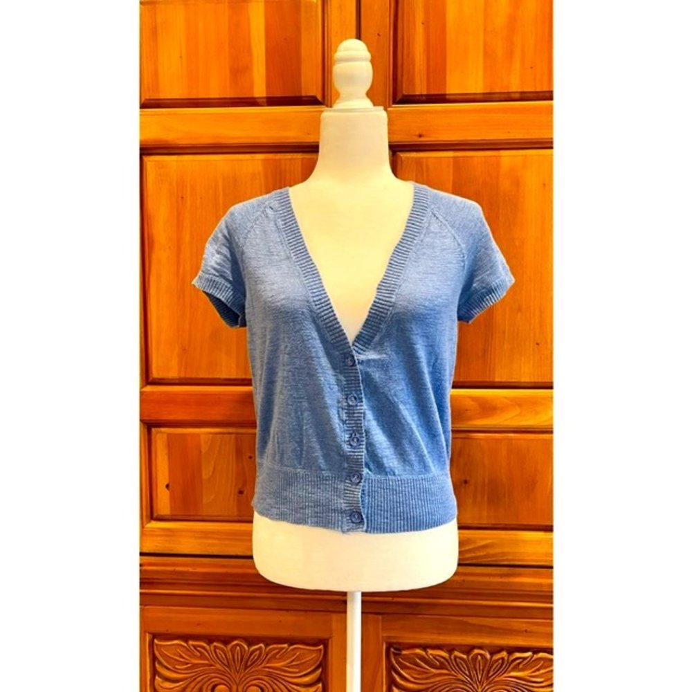 Mossimo Supply Co. Short Sleeve Sweater - Sky Blue - Size M